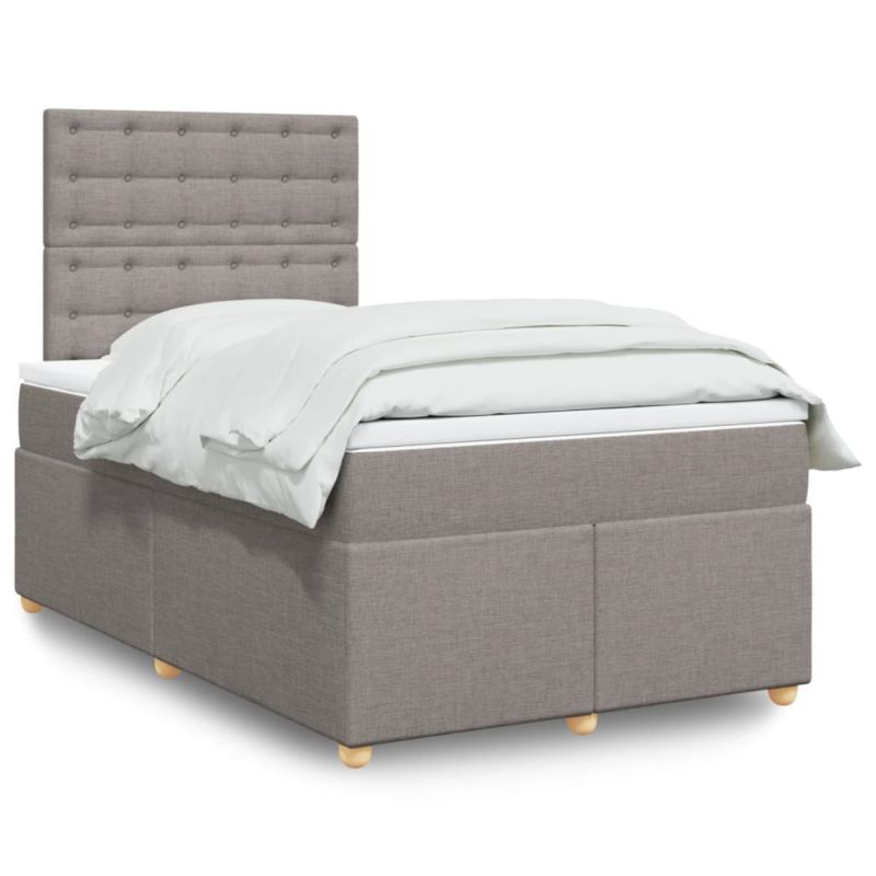 Łóżko z materacem WaszeMeble 120x200 cm taupe WM-3293565 1 szt.