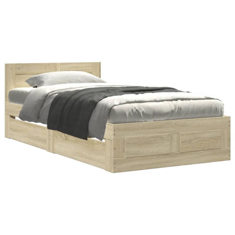 Łóżko drewniane WaszeMeble 75x190 cm brązowe WM-3295620 1 szt.