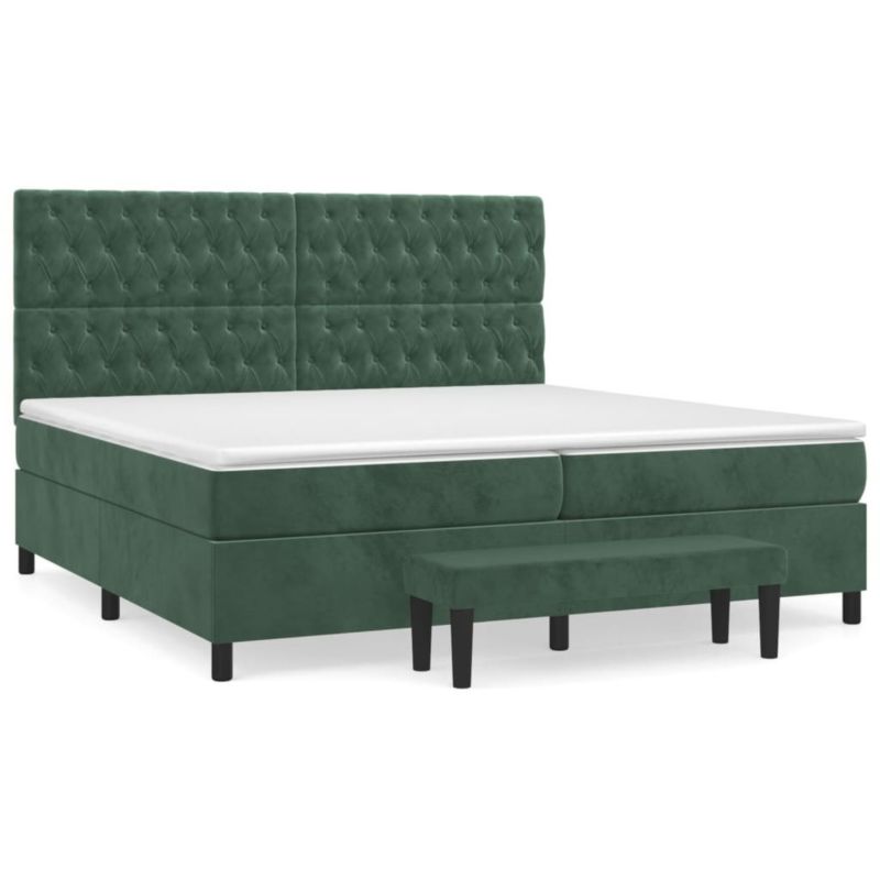 Łóżko kontynentalne WaszeMeble 200x200 cm zielone WM-3138046 1 szt.