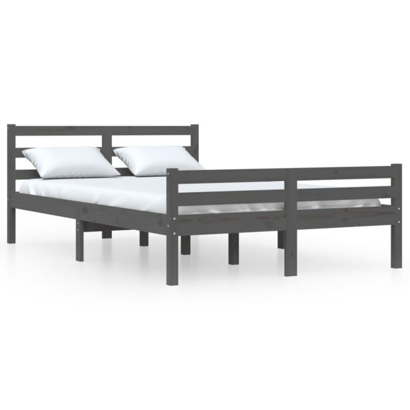 Łóżko drewniane WaszeMeble 140x190 cm szara WM-814801 1 szt.