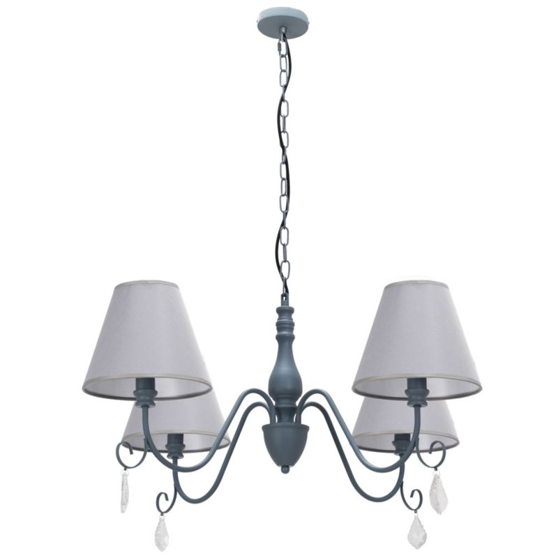 Lampa Sufitowa Wisząca Toolight App991-4Cp Szary 1 Szt