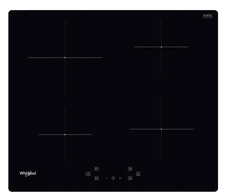 Płyta indukcyjna 59 cm czarne szkło WHIRLPOOL WSQ4860NE 1szt.