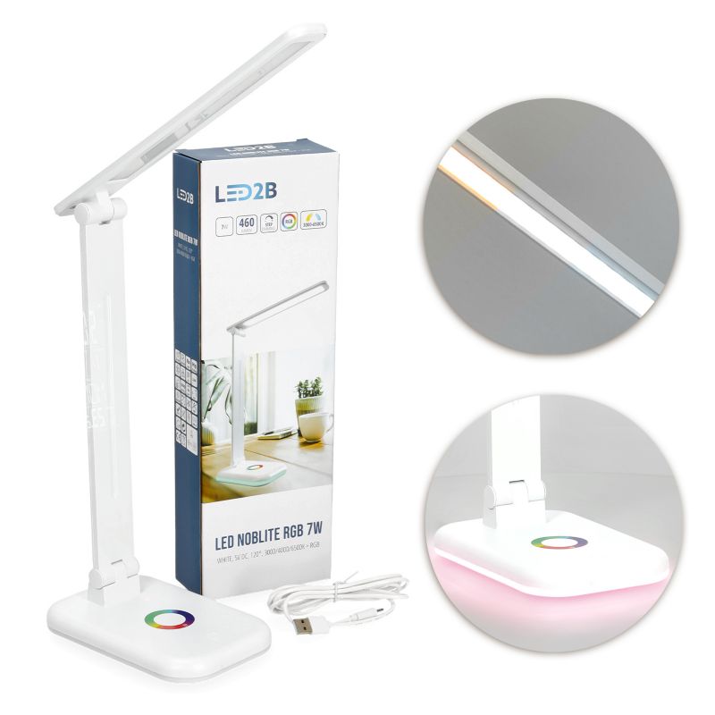 Lampka biurkowa LED Kobi rgb 7W 3cct biała 1szt