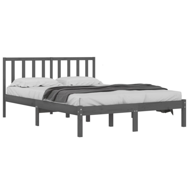 Łóżko drewniane WaszeMeble 200x200 cm szara WM-3105093 1 szt.