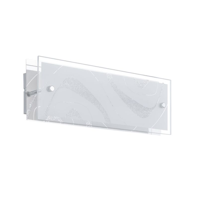 Kinkiet ścienny Italux Verso biały chromowany styl nowoczesny LED 7W IP20 wym: 12 x 37 x 8 cm - 1 szt.