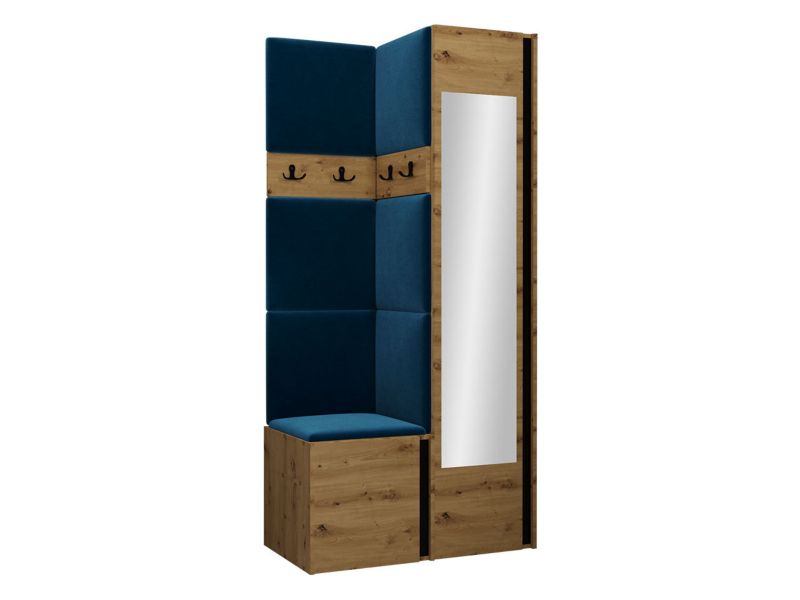 Garderoba MIRJAN 24 Orion XXV dąb artisan/czarny + granatowy 1 kpl.