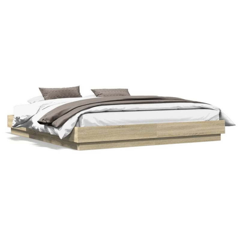 Łóżko drewniane WaszeMeble 200x200 cm brązowe WM-3209830 1 szt.