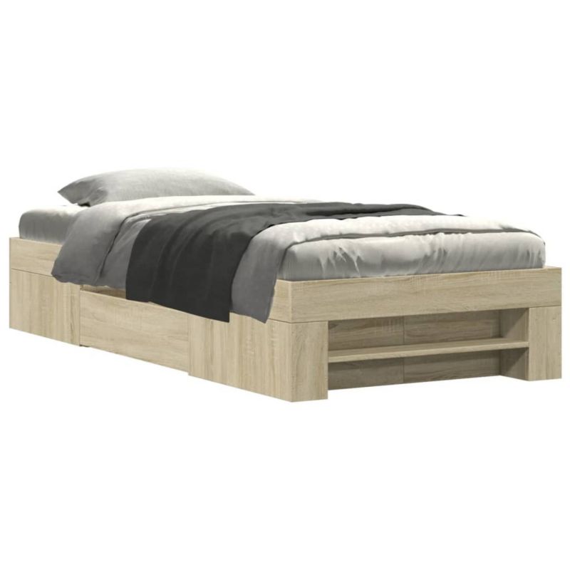 Łóżko drewniane WaszeMeble 90x200 cm brązowe WM-3295494 1 szt.