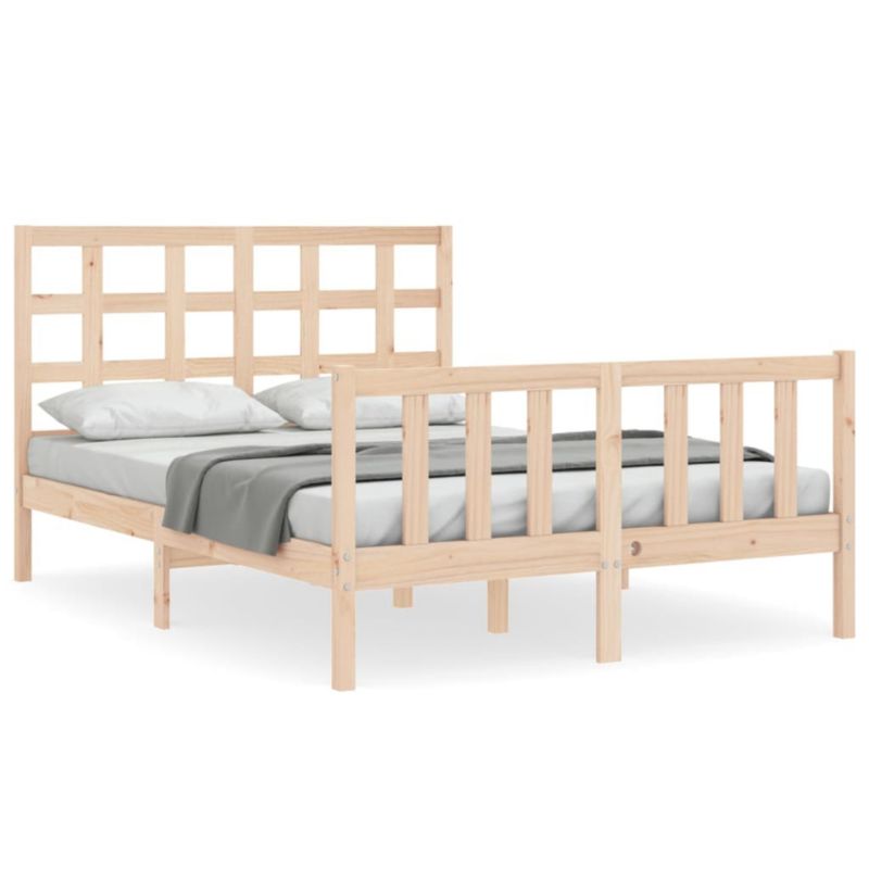 Łóżko drewniane WaszeMeble 140x190 cm brązowe WM-3192081 1 szt.