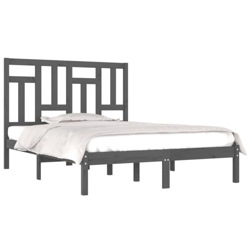 Łóżko drewniane WaszeMeble 200x200 cm szara WM-3104565 1 szt.