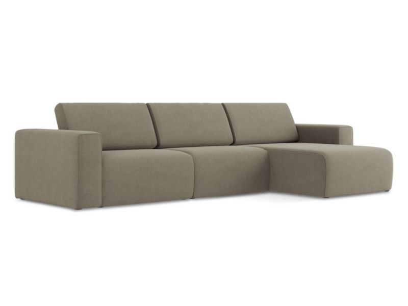 Narożnik modułowy M prawy Makamii Kalea z tkaniny strukturalnej 314x167 cm ciemny beż 1 szt.