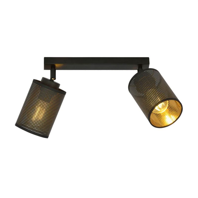 Lampa sufitowa Emibig Bronx czarno-złota 2 x E27 x 15W wym: 22 x cm - 1 szt.