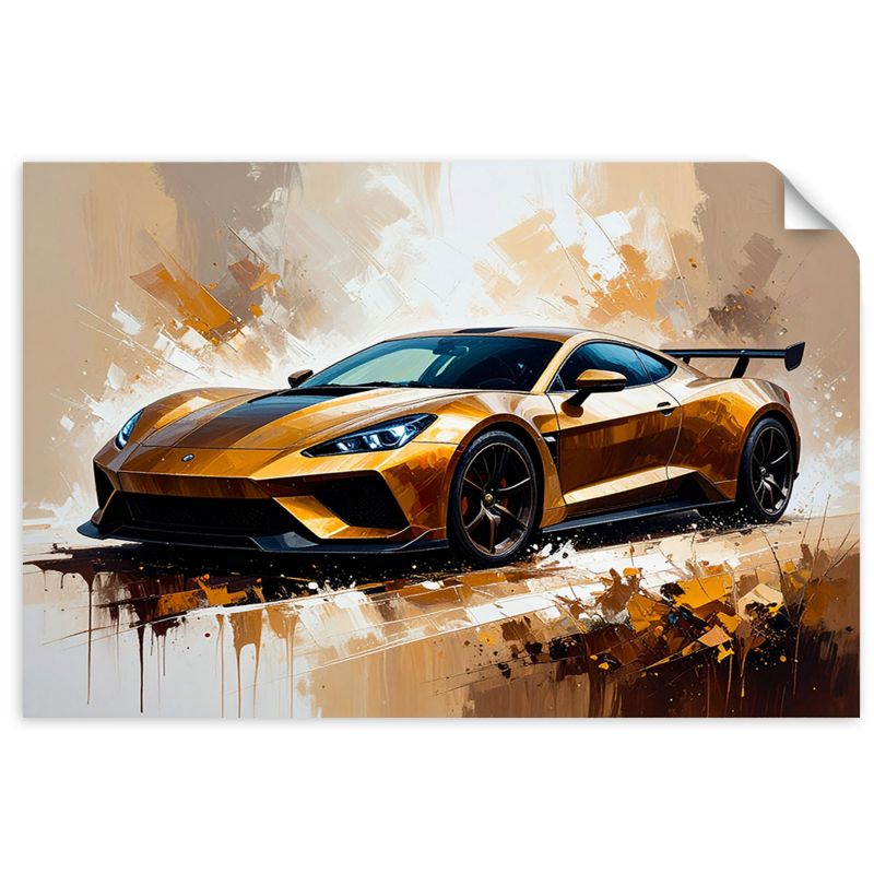 Naklejka samoprzylepna Feeby Samochód sportowy 45x30cm 1szt