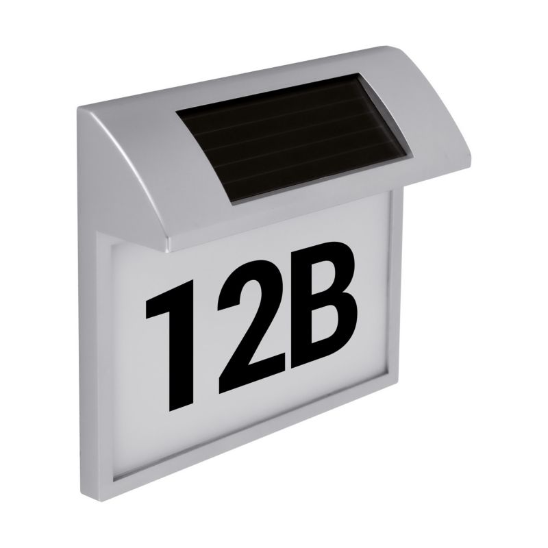 Kinkiet solarny Struhm Adres chromowany biały-czarny LED 0.18W 6500K 3lm IP44 wym: 22,5 x 24 x 6,5 cm tworzywo sztuczne - 1 szt.