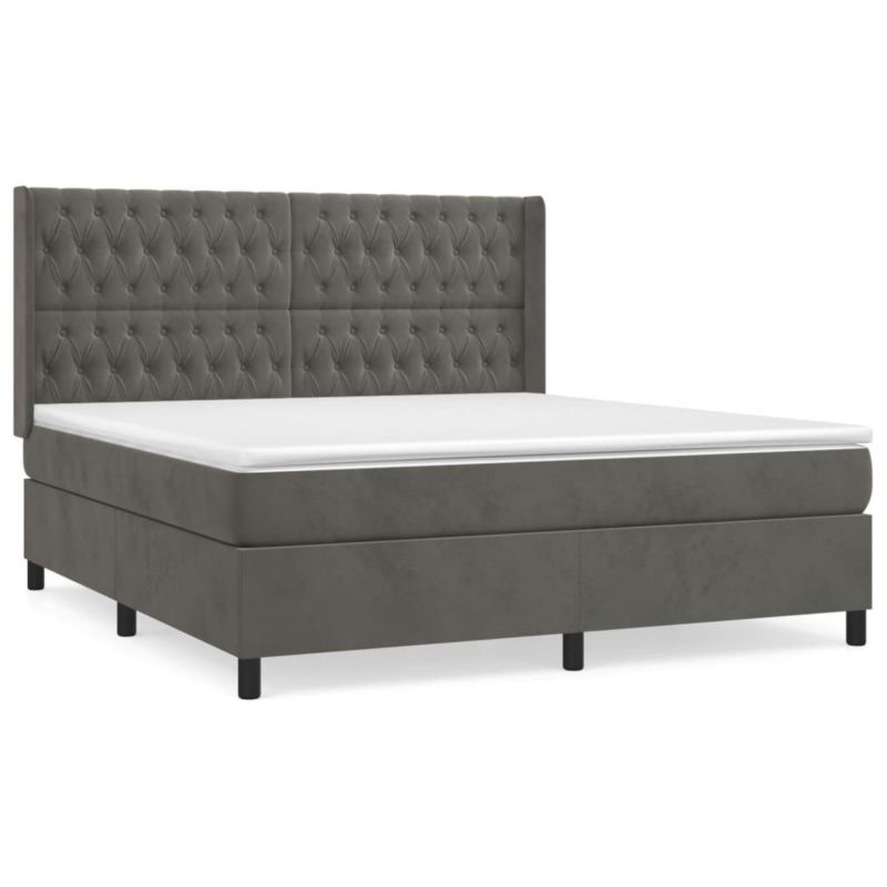Łóżko kontynentalne WaszeMeble 180x200 cm ciemnoszare WM-3132874 1 szt.