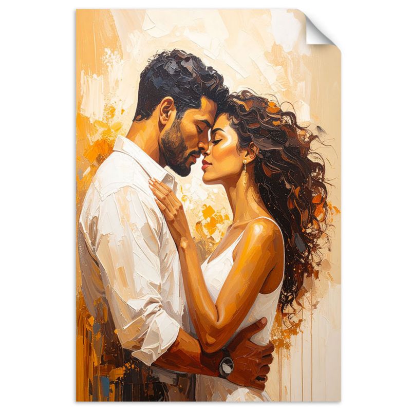 Naklejka na ścianę do salonu sypialni Feeby Zakochana Para 40x60cm 1szt