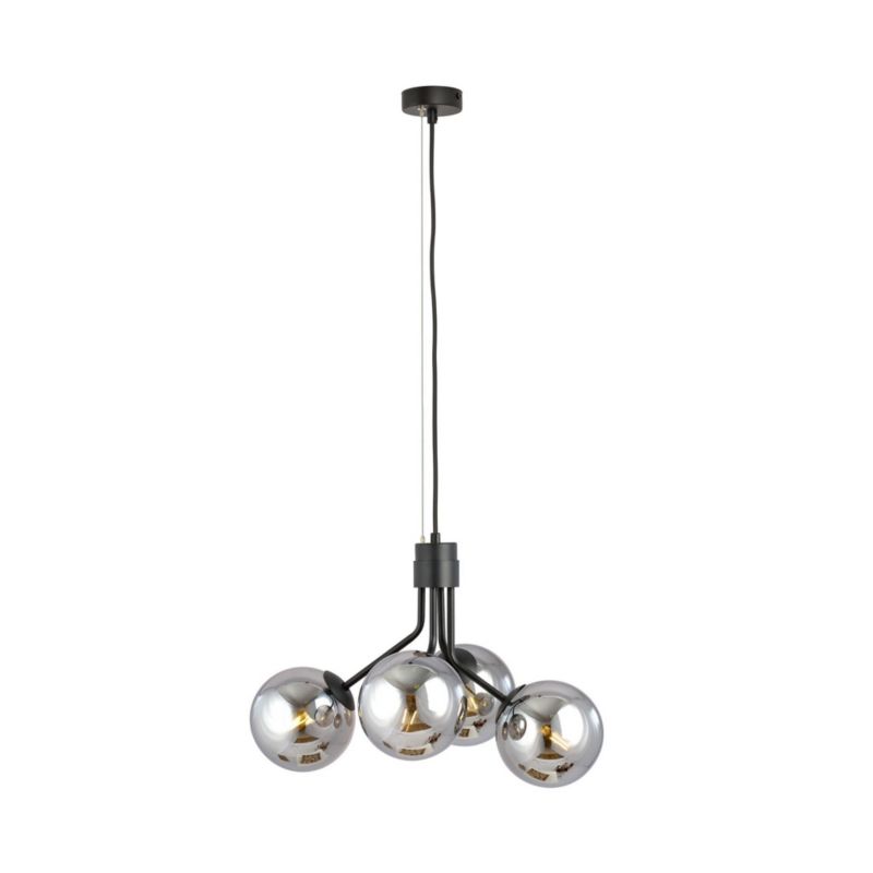 Lampa sufitowa Emibig Nova czarno-srebrna wym: 100 x 46 x 46 cm 4xE14 x 10W 1 szt.