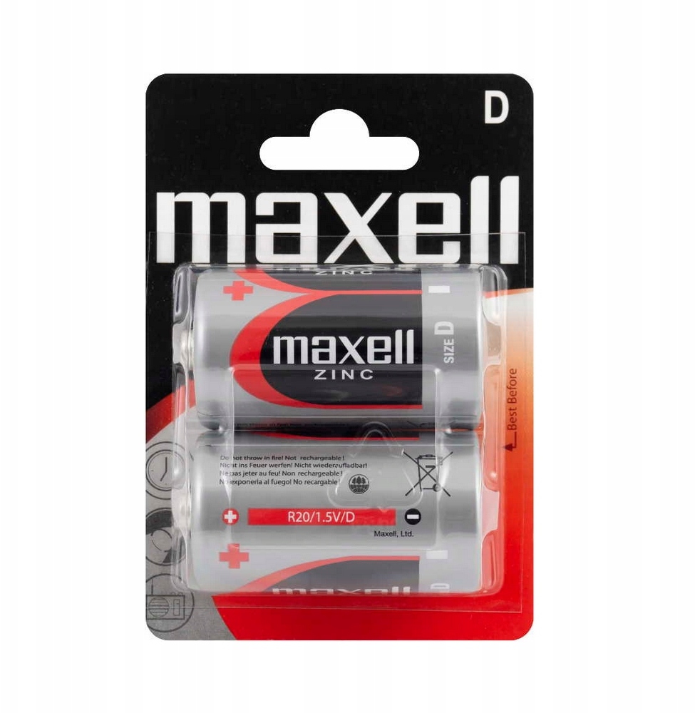 Bateria cynkowo-węglowa Maxell, R20, 2 sztuki