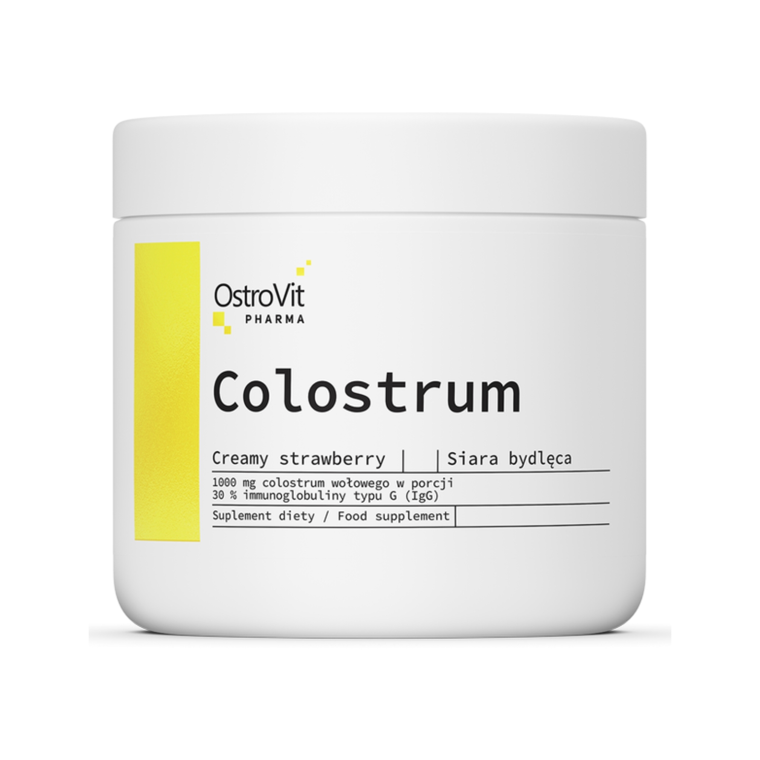 Ostrovit pharma colostrum, smak truskawkowy, 100 g