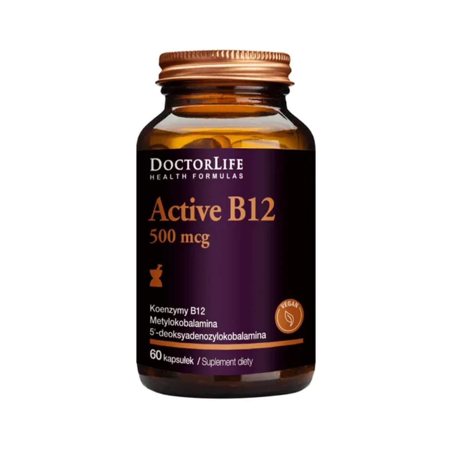 Doctor life active b12 500 mcg, 60 kapsułek