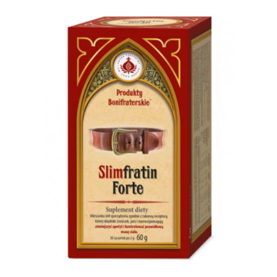Produkty bonifraterskie slimfratin forte, mieszanka ziołowa na prawidłowe trawienie, 30 saszetek