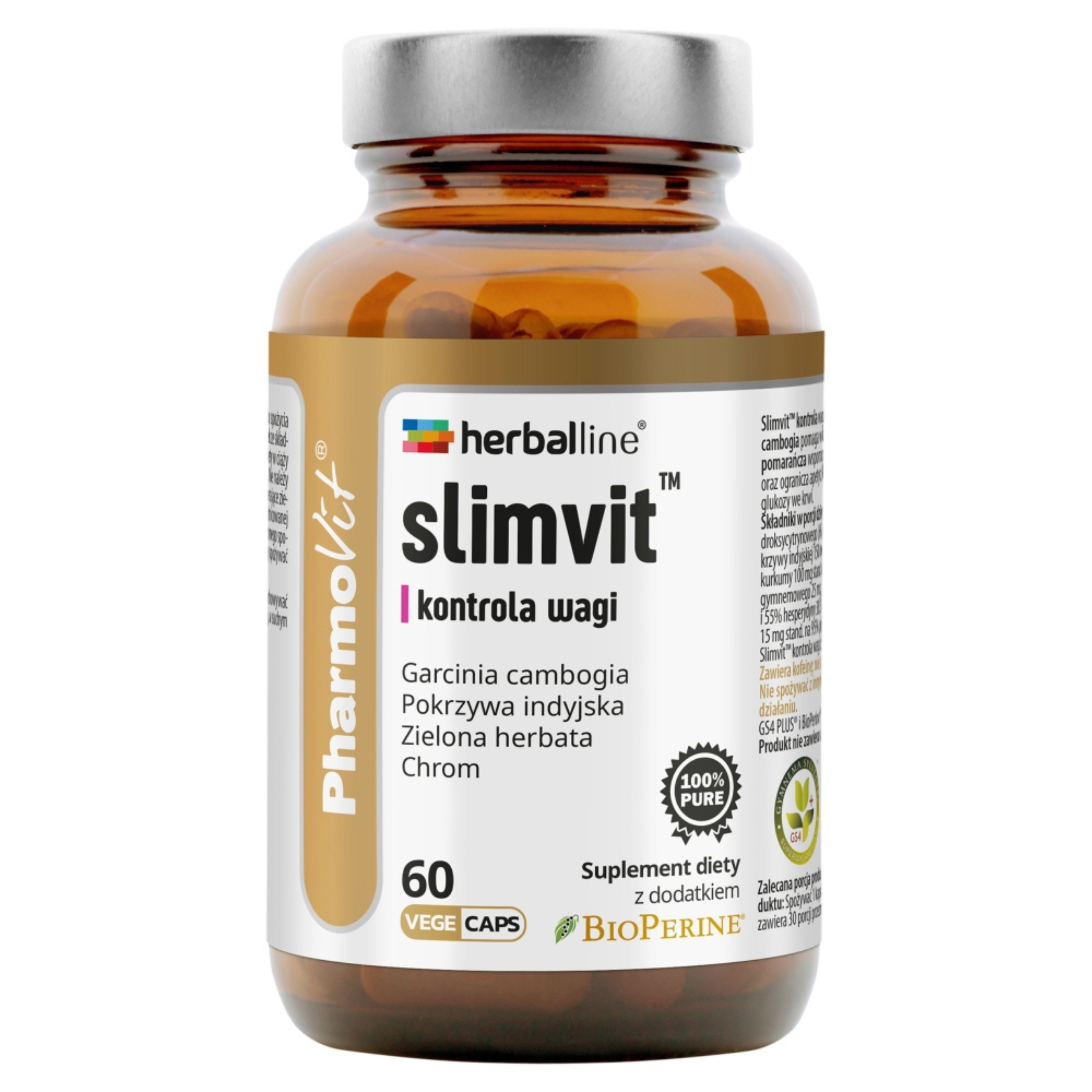 Pharmovit herballine slimvit kontrola wagi, 60 kapsułek roślinnych