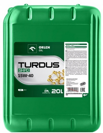 ORLEN TURDUS SHPD 15W40 18KG 20L - Petrostar
