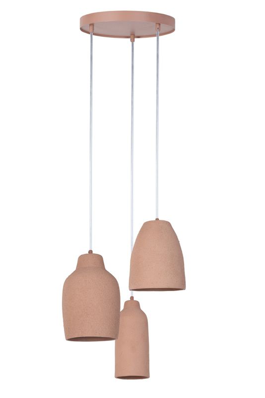 Lampa wisząca Sigma Lighting Nora mocca wym: 120 x 41 x 41 cm 3xE27 x 1 szt.