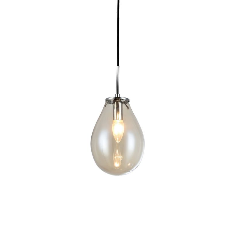 Lampa wisząca Light Prestige Fondi 7537 czarno-przezroczysty szerokość 15 cm 1xE14 x 40W 1 szt.