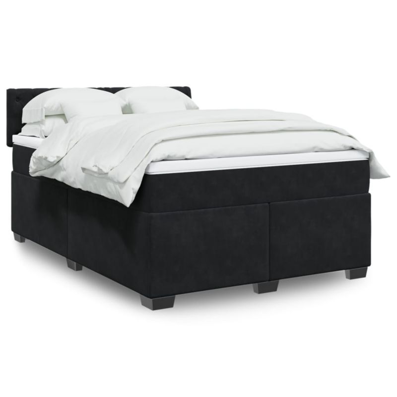 Łóżko kontynentalne WaszeMeble 140x190 cm czarne WM-3286314 1 szt.