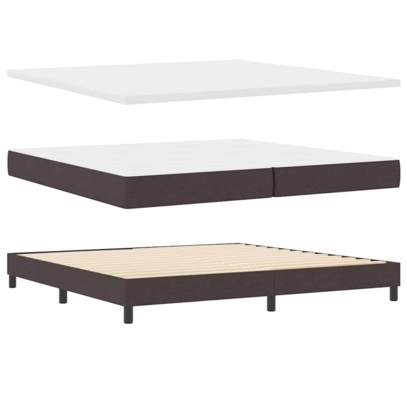 Łóżko z materacem WaszeMeble 200x200 cm brązowy WM-3341191 1 szt.