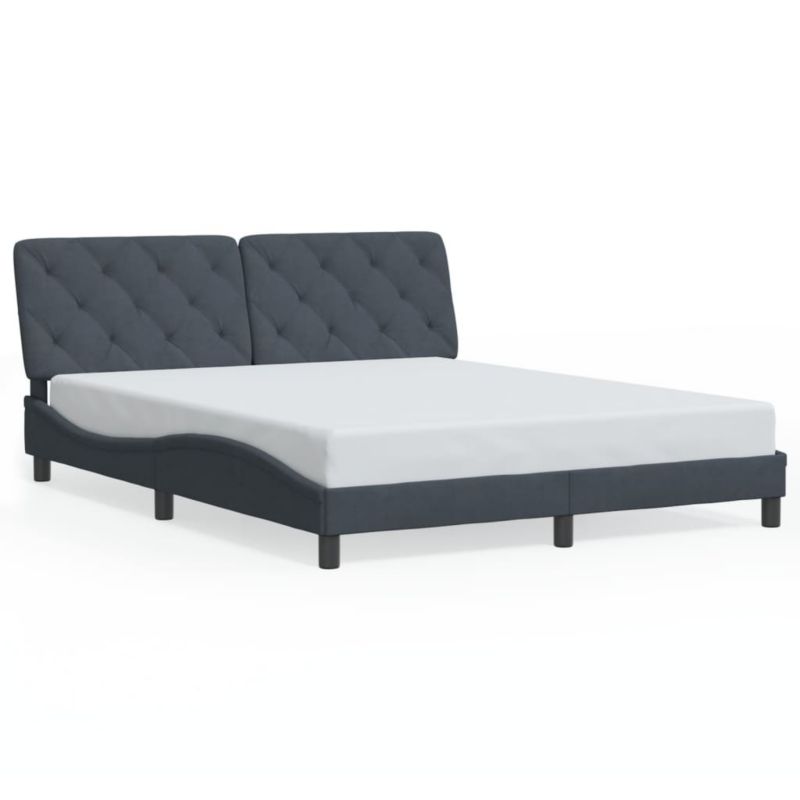 Łóżko tapicerowane WaszeMeble 160x200 cm ciemnoszara WM-3207930 1 szt.