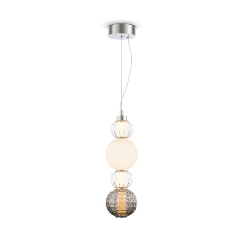 Lampa wisząca Maytoni Collar chromowana transparentna wym: 169 x 14,7 x 14,7 cm wbudowany LED 17W 1 szt.