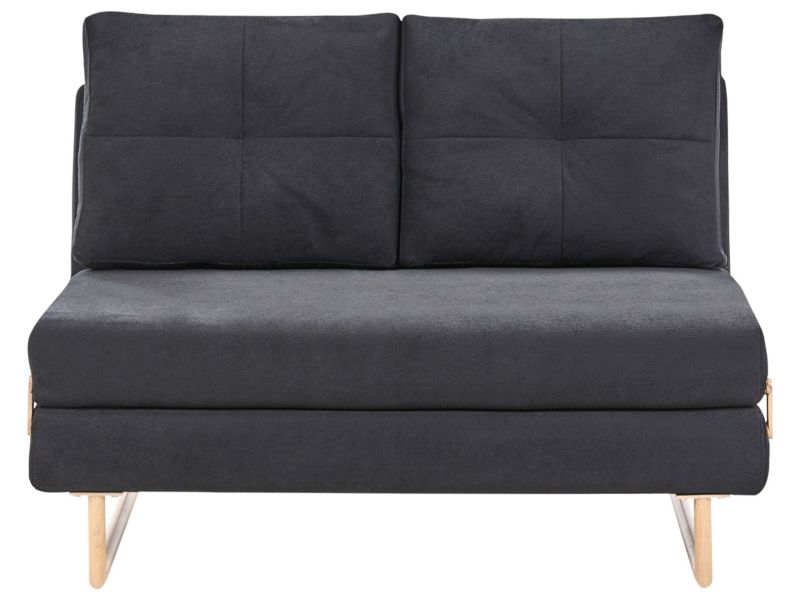 Sofa rozkładana dla 2 osób Jerslev Czarny 1 szt.