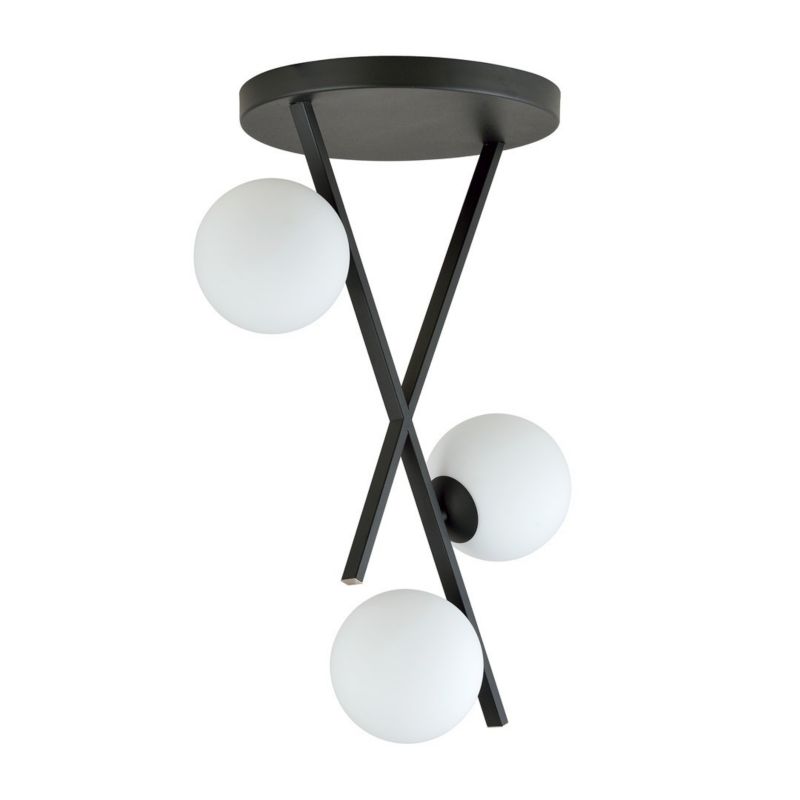 Lampa sufitowa wisząca Emibig River 0949 czarno-biała nowoczesna 3xE14 x 10W 1 szt.