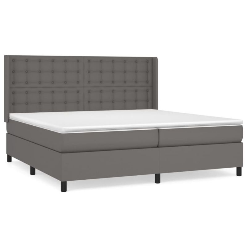 Łóżko kontynentalne WaszeMeble 200x200 cm szare WM-3132523 1 szt.