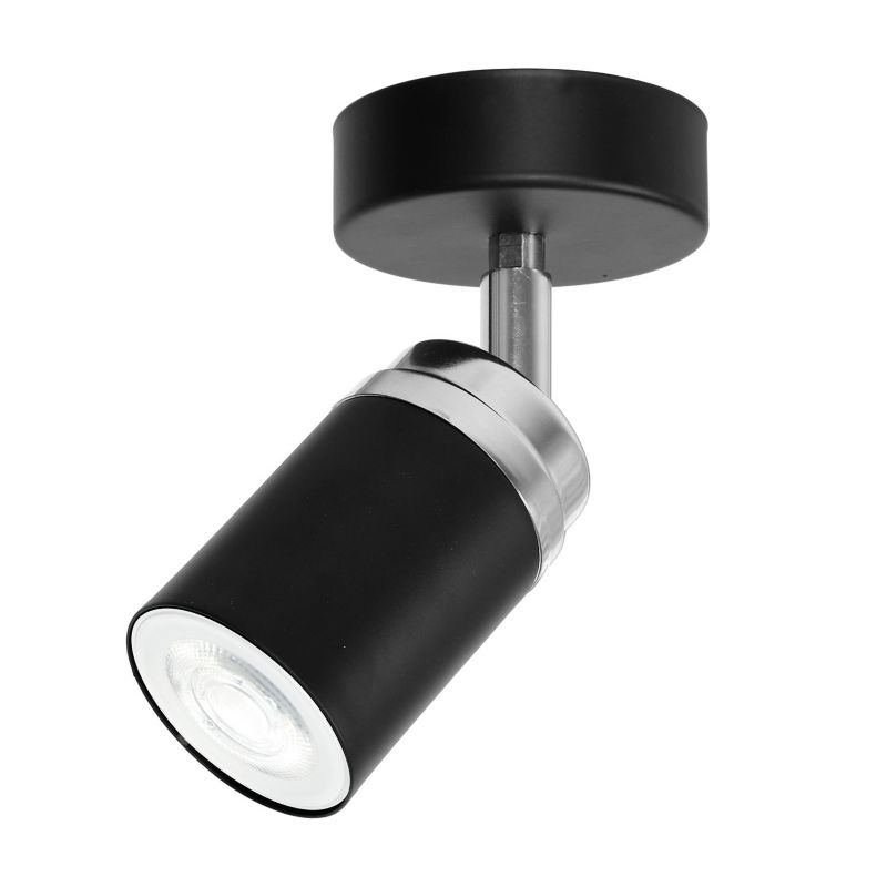 Lampa sufitowa Luminex Reno czarny mat-chromowana 1 x GU10 x 15W wym: 17 x 8 x 8 cm - 1 szt.