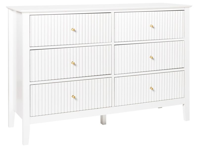 Komoda 6 szuflad Assisi MDF Biały 1 szt.