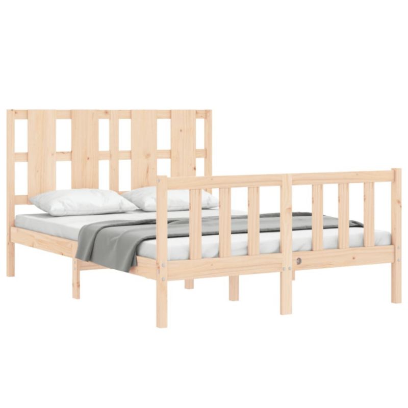 Łóżko drewniane WaszeMeble 140x200 cm brązowe WM-3192231 1 szt.