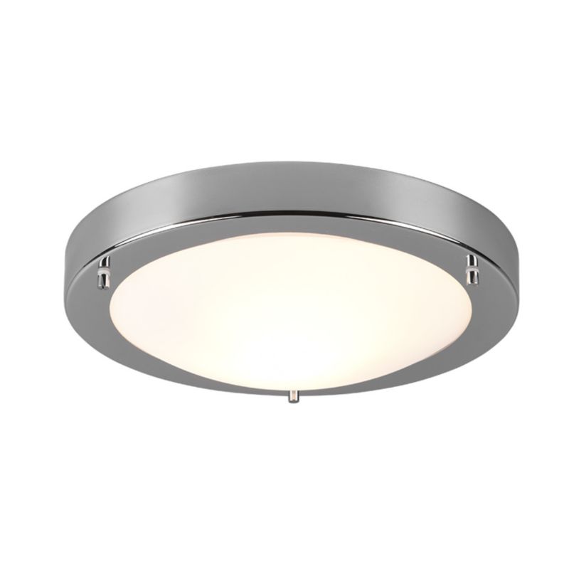 Plafon sufitowy nowoczesny Trio Condus srebrno-biały łazienkowy 1 x E27 x IP44 wym: 8 x 31,5 x 31,5 cm - 1 szt.