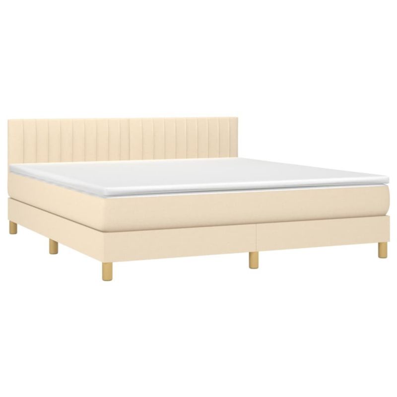 Łóżko kontynentalne WaszeMeble 180x200 cm kremowe WM-3133898 1 szt.
