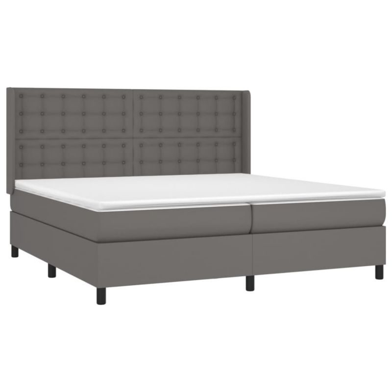 Łóżko kontynentalne WaszeMeble 200x200 cm szara WM-3139407 1 szt.