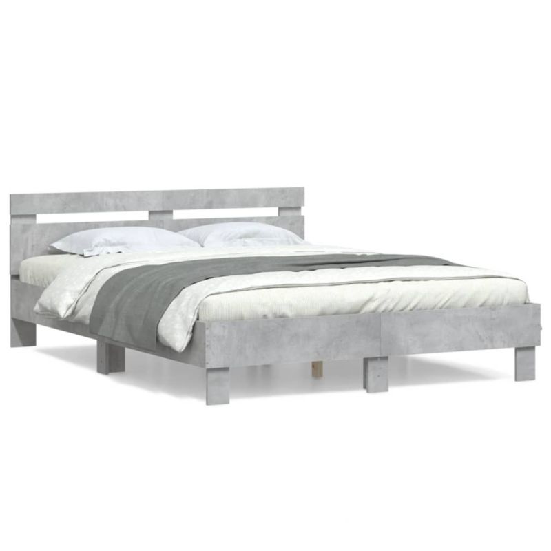 Łóżko drewniane WaszeMeble 150x200 cm szarość WM-3207416 1 szt.