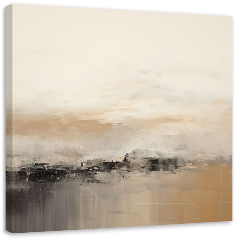 Obraz na płótnie Feeby Abstrakcja Lofty Beżowy 40x40cm 1szt