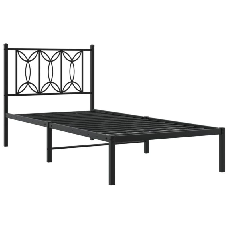 Łóżko metalowe WaszeMeble 80x200 cm czarna WM-376119 1 szt.