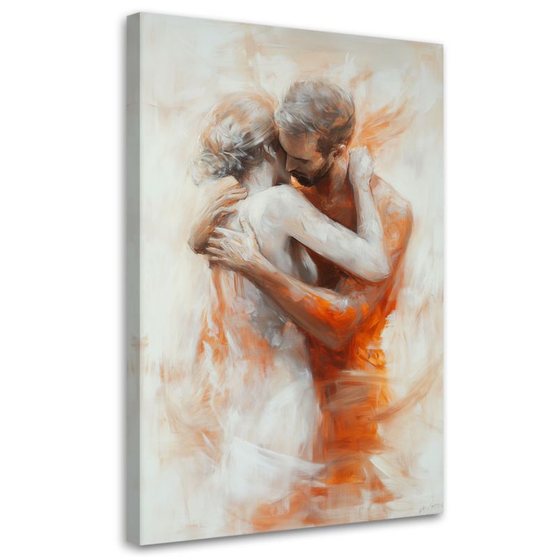 Obraz na płótnie Feeby Akt Para Kochankowie Beżowy 70x100cm 1szt