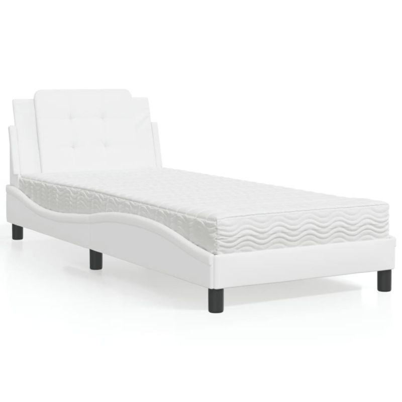 Łóżko tapicerowane WaszeMeble 90x200 cm białe WM-3208839 1 szt.
