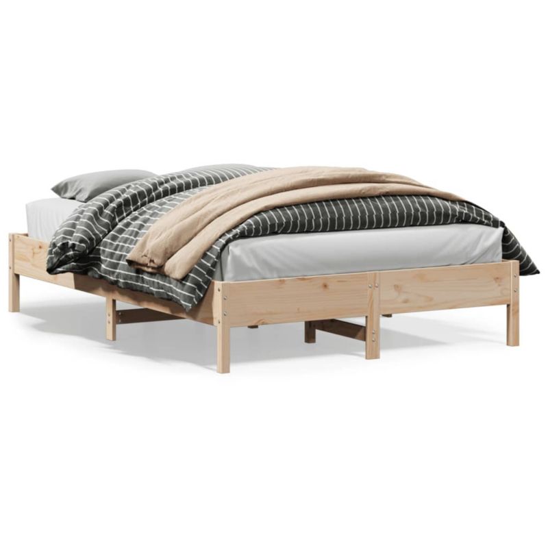 Łóżko drewniane WaszeMeble 150x200 cm brązowe WM-842694 1 szt.