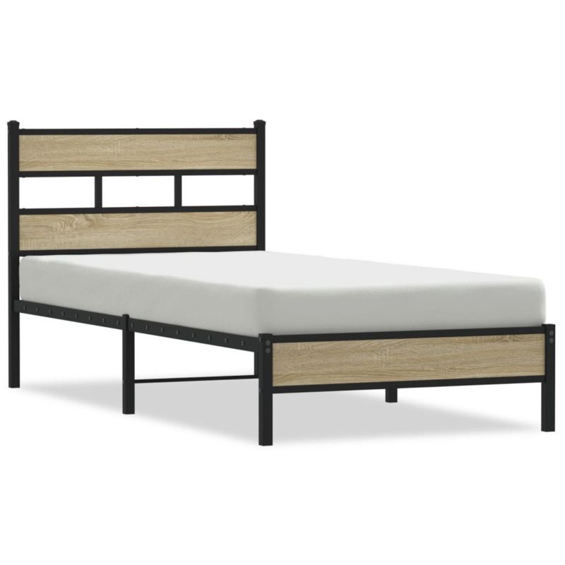 Łóżko metalowe WaszeMeble 90x190 cm brązowe WM-4017246 1 szt.