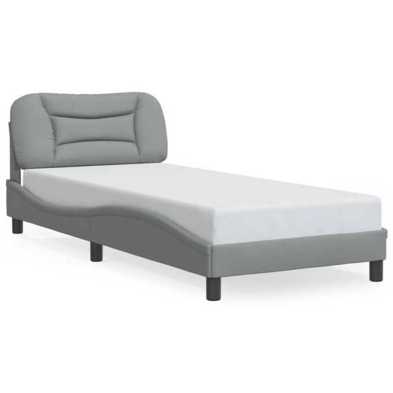 Łóżko tapicerowane WaszeMeble 90x200 cm jasnoszara WM-3207744 1 szt.